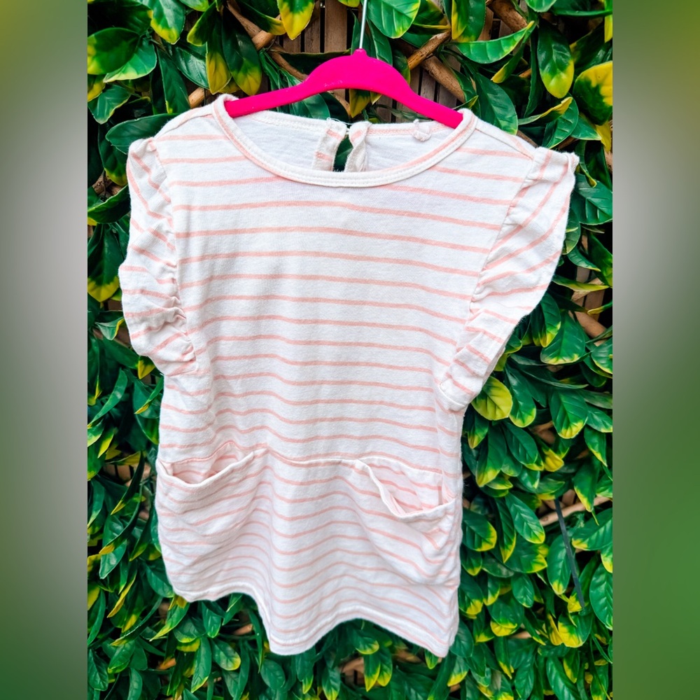 🔹10/$25- Jessica Simpson Striped Ruffle Sleeve‎ Cotton Dress